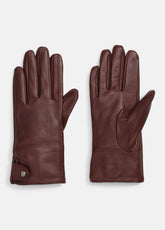 Cashmere-Lined Leather Snap Glove in Gloves - FIG
