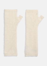 Brushed Cashmere Arm Warmers in Gloves - IVORY