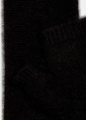 Brushed Cashmere Arm Warmers in Gloves - BLACK