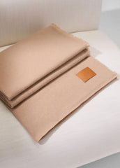 Cashmere Reverse Jersey Throw in Pillows & Blankets - CAMEL