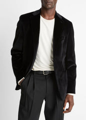 Cotton Velvet Classic Sport Coat in Blazers - BLACK