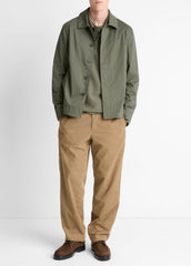 Italian Peached Stretch-Cotton Jacket in Jackets - SYCAMORE