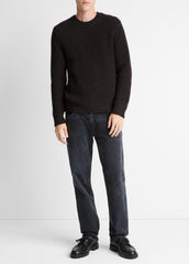 Utility Shaker Merino Wool Sweater in Crew Neck - HEATHER MISSION