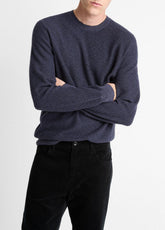 Geo-Jacquard Wool-Blend Crew Neck Sweater in Crew Neck - HYACINTH/COASTAL BLUE