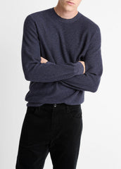 Geo-Jacquard Wool-Blend Crew Neck Sweater in Crew Neck - HYACINTH/COASTAL BLUE