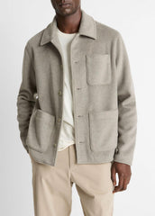 Double-Knit Chore Jacket in Jackets - DARK DUNE/LIGHT DUNE