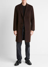 Splittable Wool-Cashmere Single-Breasted Topcoat in Coats - MISSION