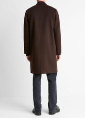 Splittable Wool-Cashmere Single-Breasted Topcoat in Coats - MISSION