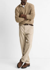 Geo-Jacquard Wool-Blend Quarter-Zip Sweater in Crew Neck - TETON/RIVER SAND
