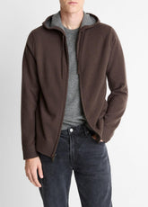 Cashmere Zip-Front Hoodie in Sweatshirts & Hoodies - MISSION/MEDIUM HEATHER GREY