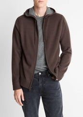 Cashmere Zip-Front Hoodie in Sweatshirts & Hoodies - MISSION/MEDIUM HEATHER GREY