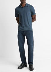 Cotton Johnny-Collar Polo Shirt in Henleys & Polos - CLEAR LAKE