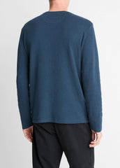 Striped Double-Knit Pima Cotton Long-Sleeve T-Shirt in Long Sleeve - CLEAR LAKE/RAPIDS