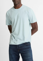 Pima Cotton Crew Neck T-Shirt in Short Sleeve - DARK CASCADE