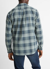 Big Sky Plaid Cotton Button-Front Shirt in Long Sleeve - RAPIDS COMBO