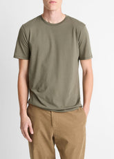 Pima Cotton Crew Neck T-Shirt in Short Sleeve - SYCAMORE