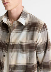 Missoula Plaid Button-Front Shirt in Long Sleeve - WHITECAP COMBO