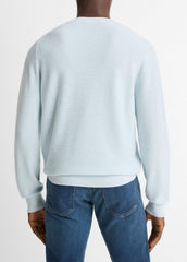 Geo-Jacquard Wool-Blend Crew Neck Sweater in Crew Neck - WHITECAP/CLASSIC CREAM