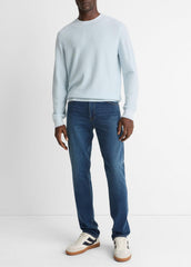 Geo-Jacquard Wool-Blend Crew Neck Sweater in Crew Neck - WHITECAP/CLASSIC CREAM