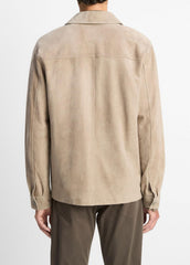 Suede Shirt Jacket in Shirt Jackets - PUTTY