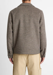 Houndstooth Bomber Jacket in Jackets - DARK ROAST COMBO