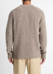 Donegal Cashmere Raglan-Sleeve Sweater in Crew Neck - DARK HEATHER MOUSE