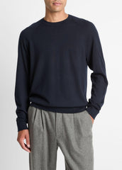 Featherweight Wool-Cashmere Crew Neck Sweater in Crew Neck - COASTAL BLUE