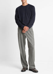 Featherweight Wool-Cashmere Crew Neck Sweater in Crew Neck - COASTAL BLUE