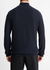 Plush Cashmere Quarter-Zip Sweater in Quarter Zip - COASTAL BLUE