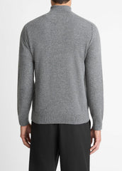 Cashmere Quarter-Zip Sweater in Quarter Zip - MEDIUM HEATHER GREY