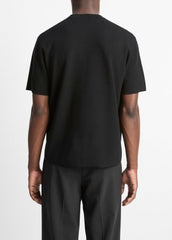 Milano Short-Sleeve Crew Neck Sweater in Crew Neck - BLACK