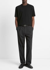 Milano Short-Sleeve Crew Neck Sweater in Crew Neck - BLACK