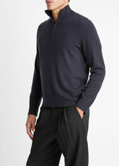 Cashmere Quarter-Zip Sweater in Quarter Zip - COASTAL BLUE
