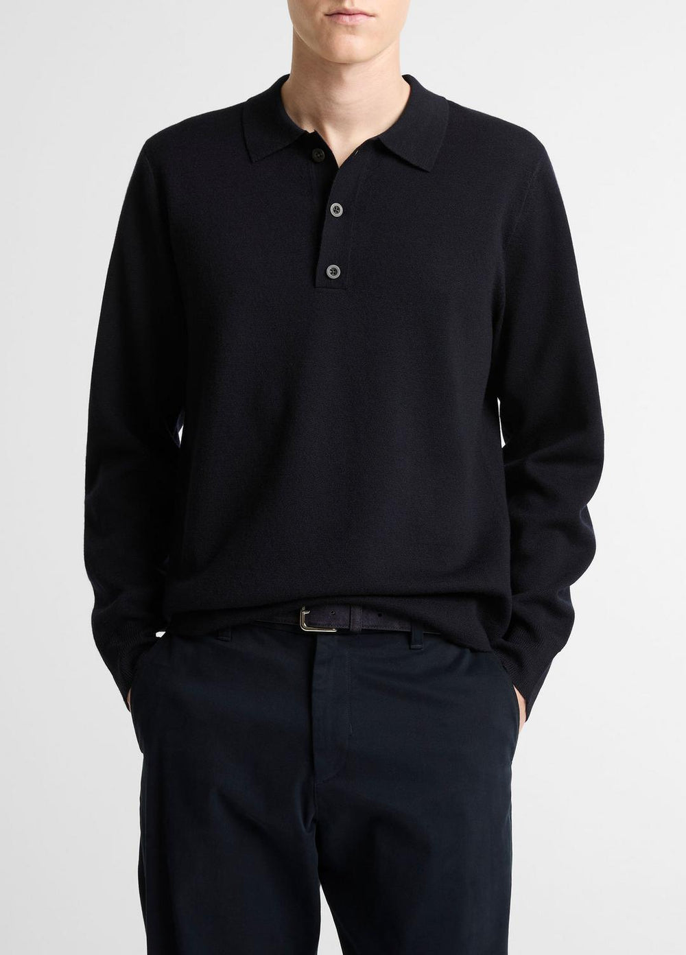 Italian Merino Wool Milano Polo Sweater in Sweaters - COASTAL BLUE