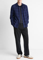 Big Horn Plaid Cotton Button-Front Shirt in Long Sleeve - MONARCH COMBO