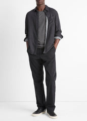 Double Face Long Sleeve in Long Sleeve - HEATHER BLACK
