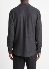 Double Face Long Sleeve in Long Sleeve - HEATHER BLACK