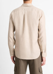 Linen Long-Sleeve Shirt in Long Sleeve - PUMICE ROCK
