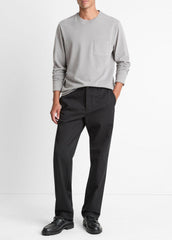 Sueded Jersey Long-Sleeve Pocket T-Shirt in Long Sleeve - HEATHER MOUSE