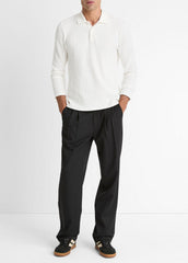 Variegated Cotton Polo Shirt in Henleys & Polos - OFF WHITE