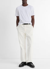 Pima Cotton Crew Neck T-Shirt in Short Sleeve - OPTIC WHITE