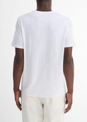 Pima Cotton Crew Neck T-Shirt in Short Sleeve - OPTIC WHITE