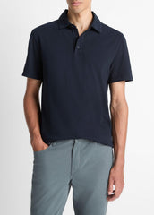 Garment Dye Cotton Polo Shirt in Henleys & Polos - WASHED COASTAL