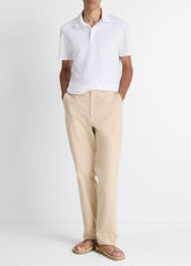 Garment Dye Cotton Polo Shirt in Henleys & Polos - OPTIC WHITE