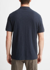Classic Slub Polo Shirt in Henleys & Polos - COASTAL BLUE