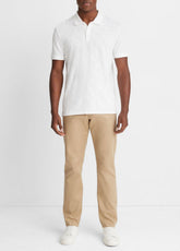 Classic Slub Polo Shirt in Henleys & Polos - WHITE