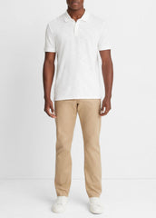 Classic Slub Polo Shirt in Henleys & Polos - WHITE