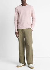 Space-Dye Cotton-Blend Long-Sleeve T-Shirt in Long Sleeve - MALBEC/OFF WHITE