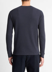 Pima Cotton-Blend Thermal Long-Sleeve Pullover in Long Sleeve - COASTAL BLUE