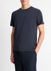 Pima Cotton Crew Neck T-Shirt in Short Sleeve - COASTAL BLUE